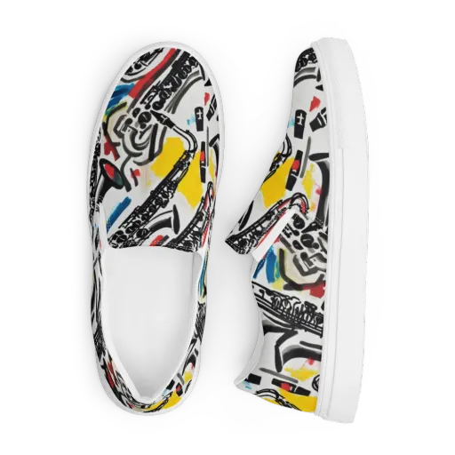 Midnight Rehearsal on a Men's Slip-On Canvas Shoes