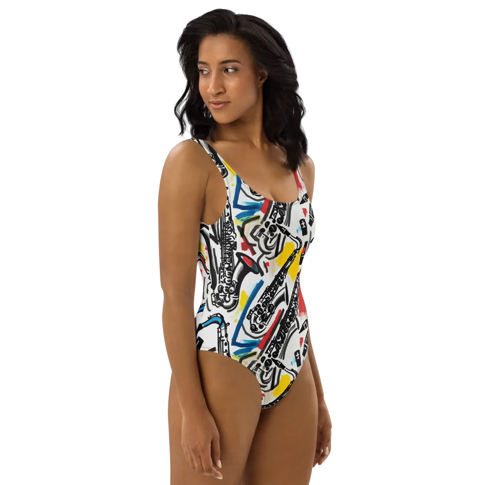Midnight Rehearsal on One-Piece Swimsuit — Right
