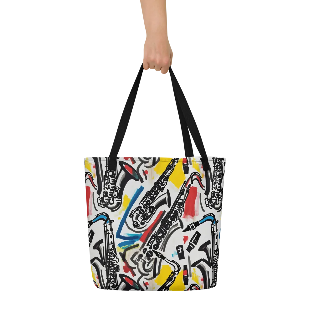 Midnight Rehearsal on Large Tote Bag W/ Pocket — Front