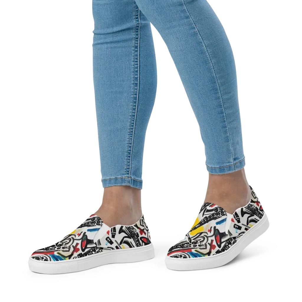 Midnight Rehearsal on Women's Slip-On Canvas Shoes — Front