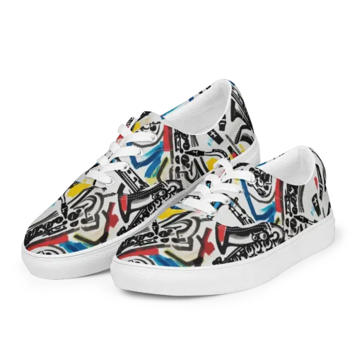 Midnight Rehearsal on a Men's Lace-Up Canvas Shoes