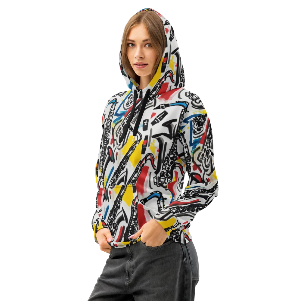 Midnight Rehearsal on Cotton Hoodie — Left Front