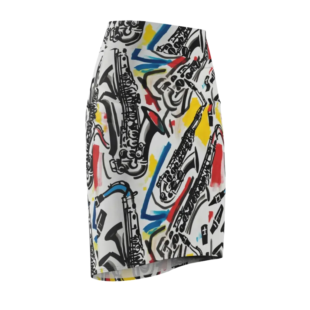 Midnight Rehearsal on Pencil Skirt — Front Side
