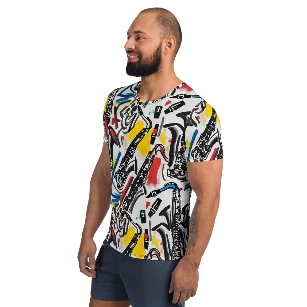 Midnight Rehearsal on Men's Athletic T-Shirt — Left