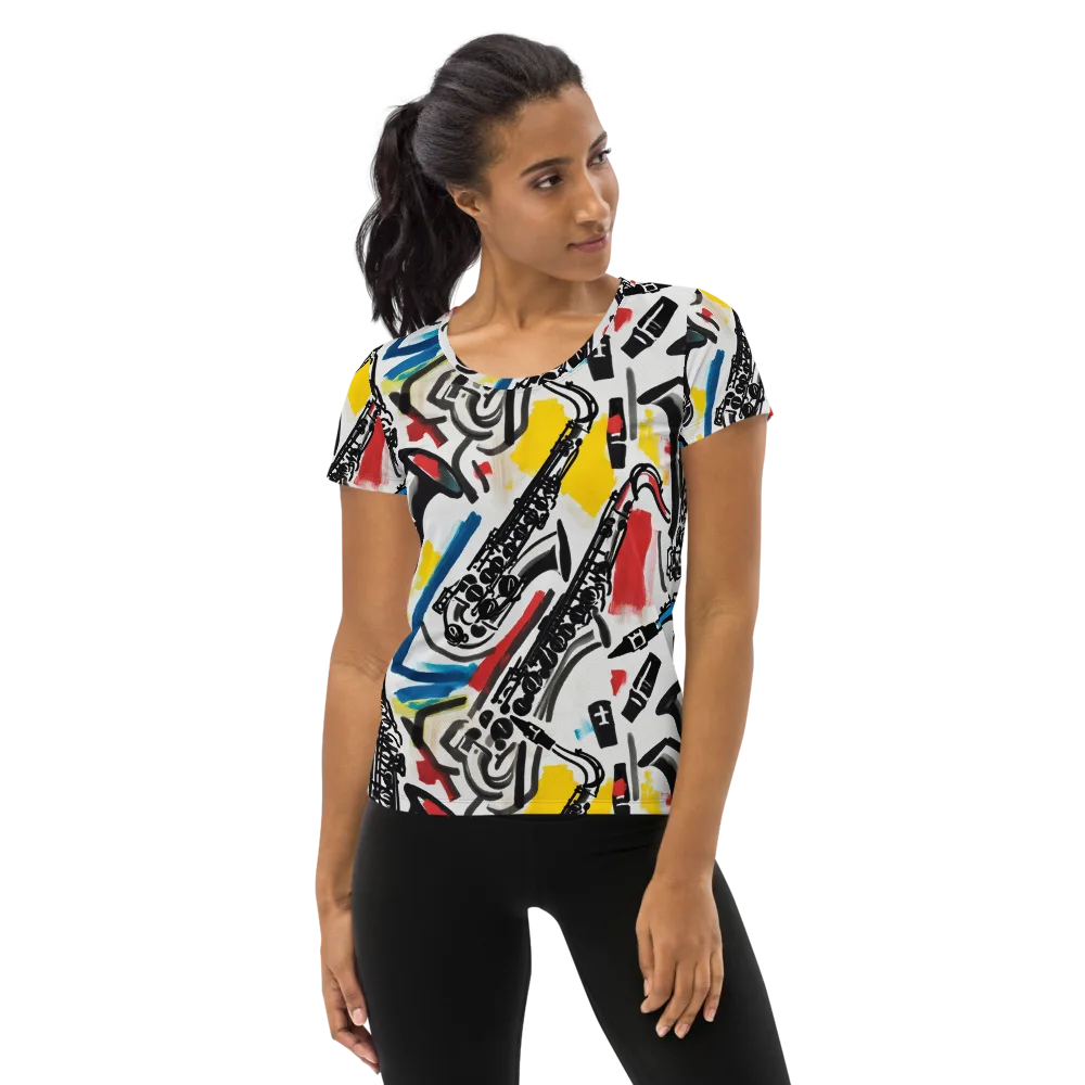 Midnight Rehearsal on Women's Athletic T-Shirt — Front