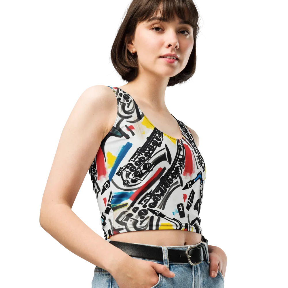 Midnight Rehearsal on Crop Top — Right Front