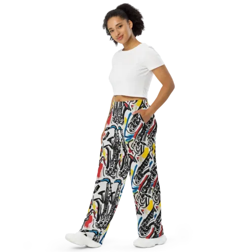 Midnight Rehearsal on a Wide-Leg Pants