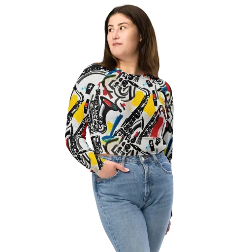 Midnight Rehearsal on a Long Sleeve Crop Top