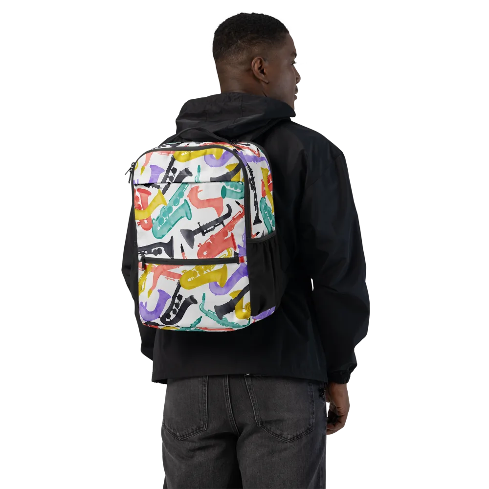 Watercolor Swing on Utility Backpack — Back