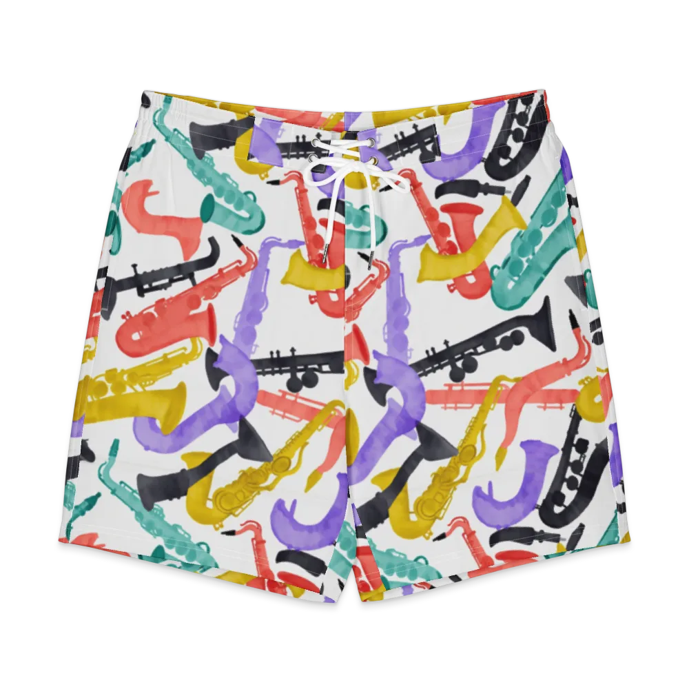 Watercolor Swing on Men's Board Shorts — Front