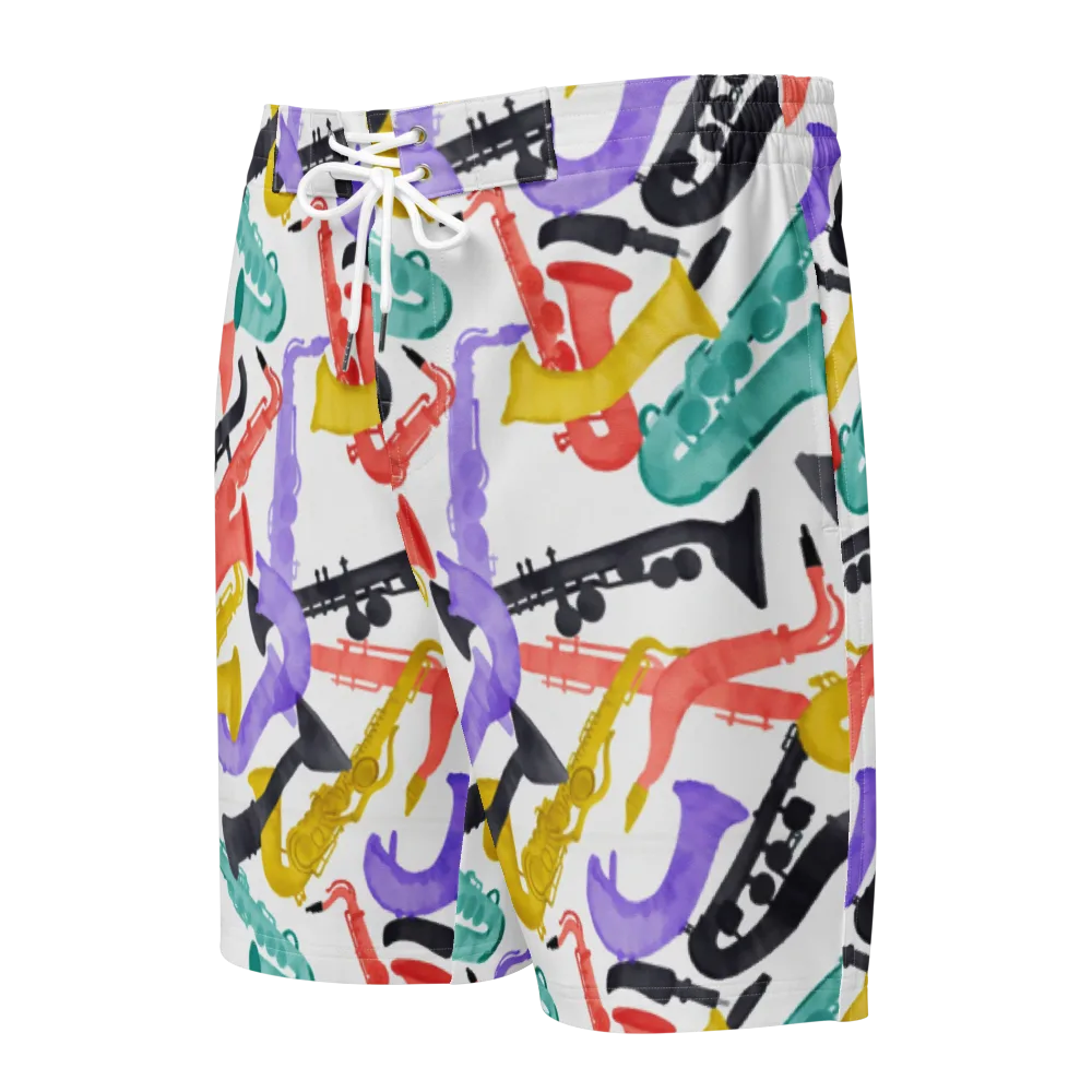 Watercolor Swing on Men's Board Shorts — Front