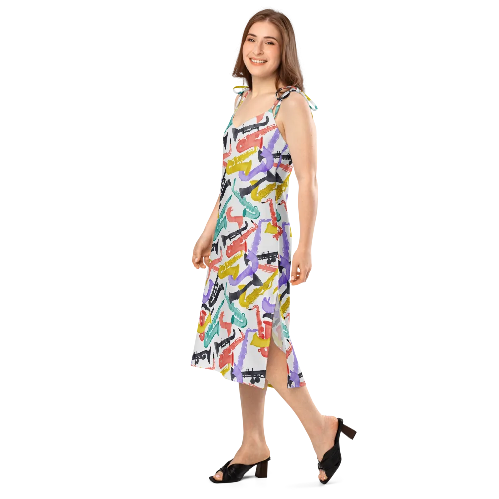 Watercolor Swing on Slip Dress — Left Front