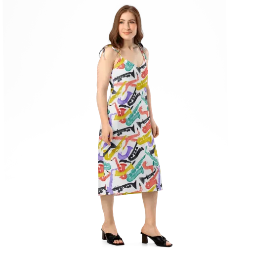Watercolor Swing on a Slip Dress