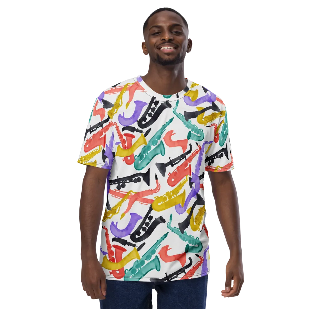 Watercolor Swing on Men's Crew Neck T-Shirt — Front