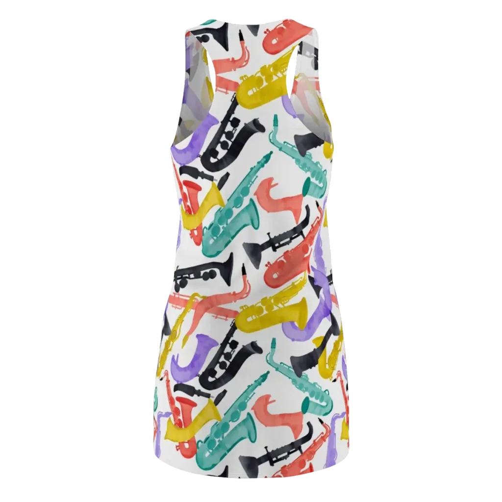 Watercolor Swing on Racerback Dress — Back