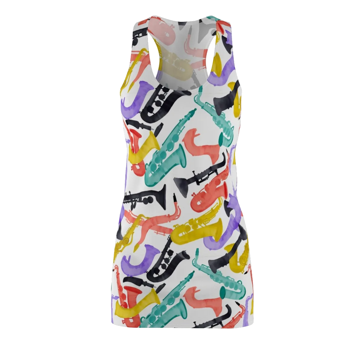 Watercolor Swing on Racerback Dress — Front