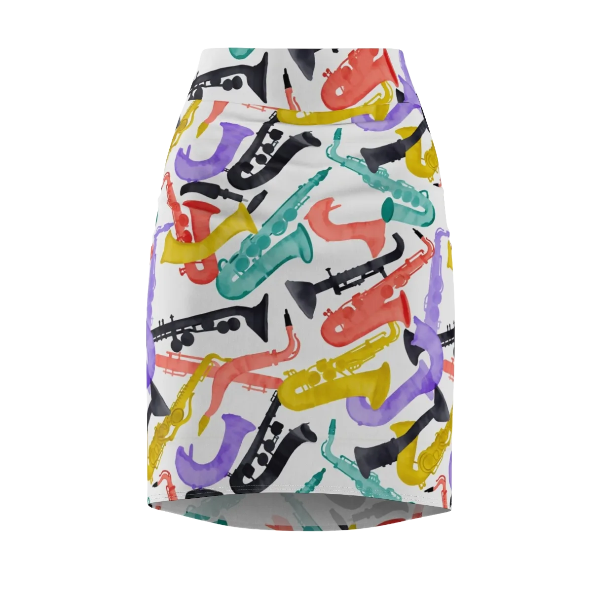 Watercolor Swing on Pencil Skirt — Front