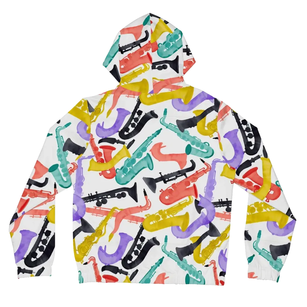 Watercolor Swing on Women's Full-Zip Hoodie — Back