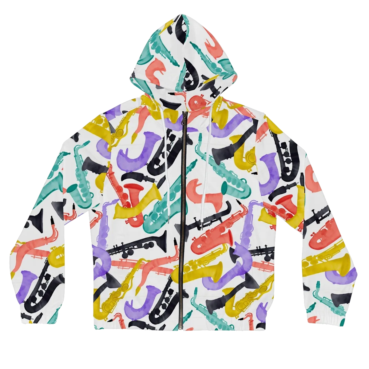 Watercolor Swing on Women's Full-Zip Hoodie — Front