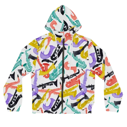 Watercolor Swing on a Women's Full-Zip Hoodie
