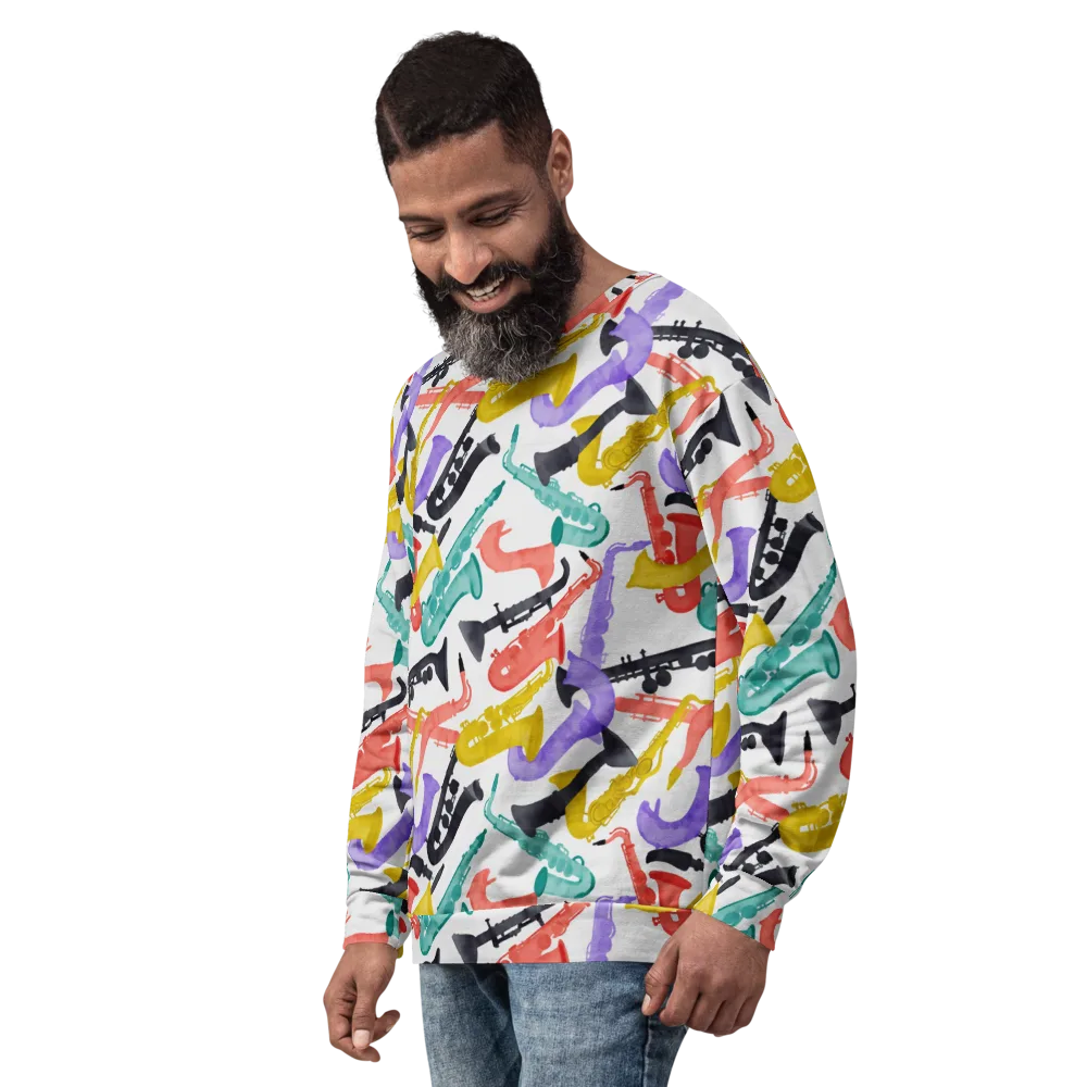 Watercolor Swing on Sweatshirt — Left Front