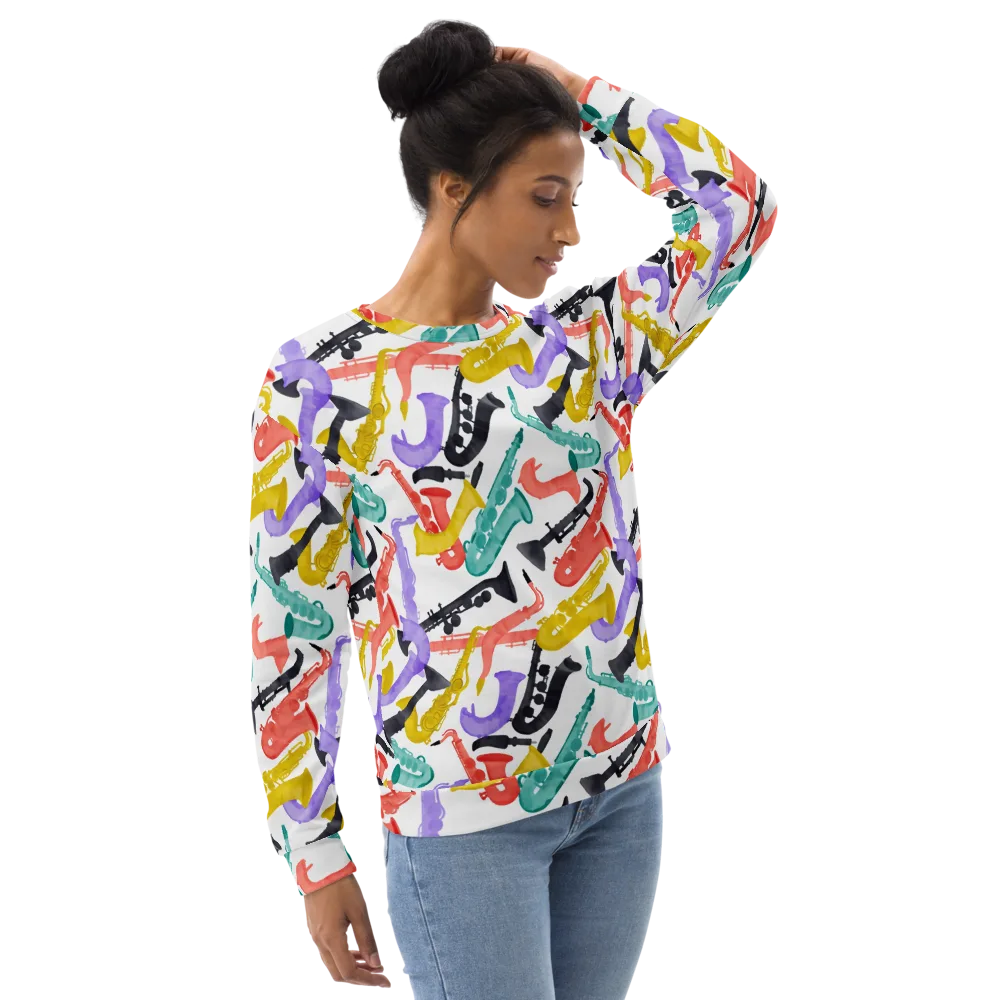 Watercolor Swing on Sweatshirt — Right Front