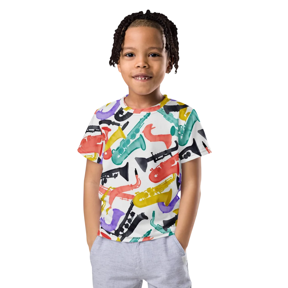 Watercolor Swing on Kids Crew Neck T-Shirt — Front
