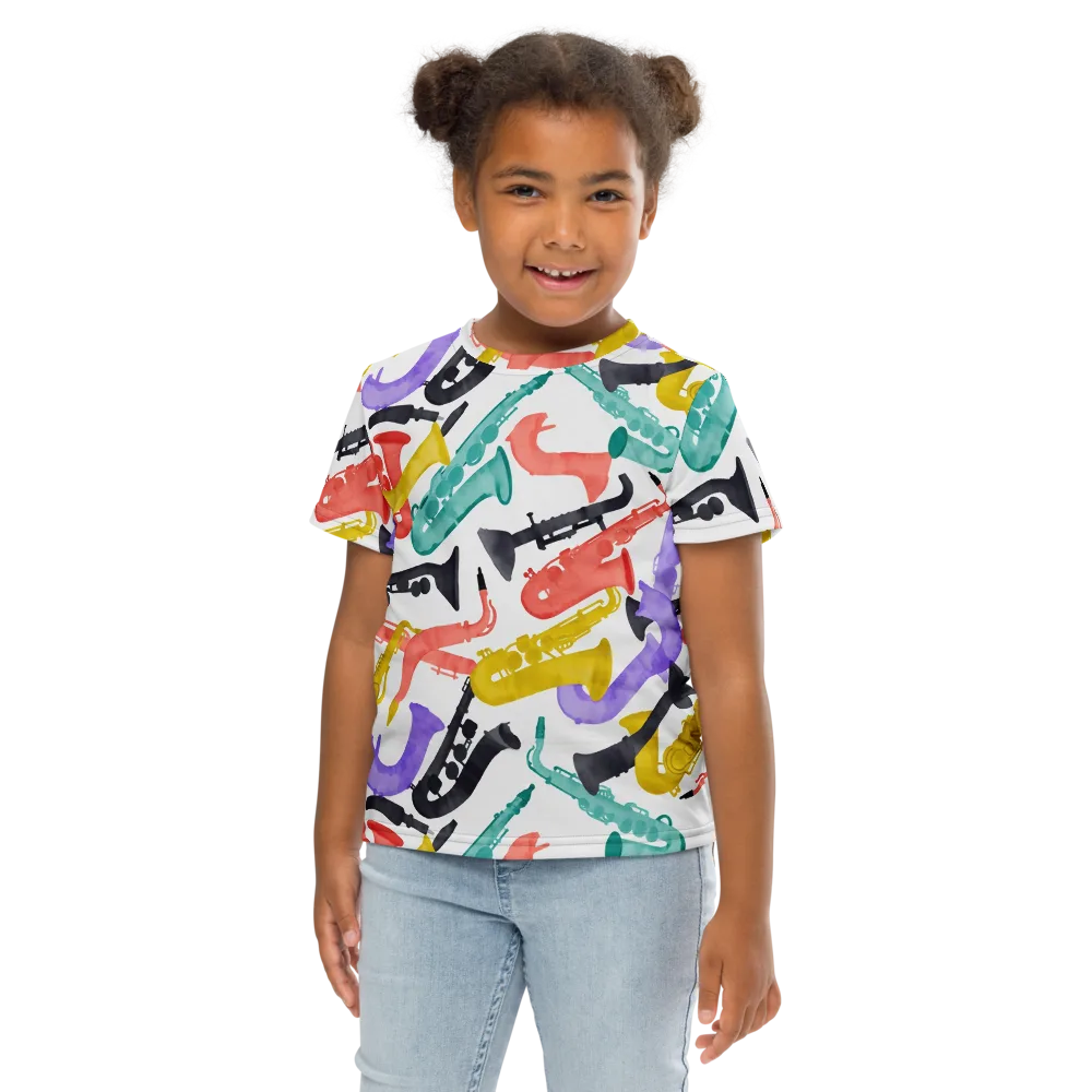 Watercolor Swing on Kids Crew Neck T-Shirt — Front