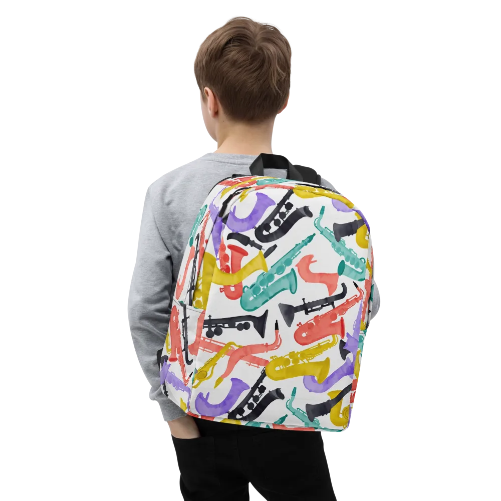 Watercolor Swing on Minimalist Backpack — Zoomed-in
