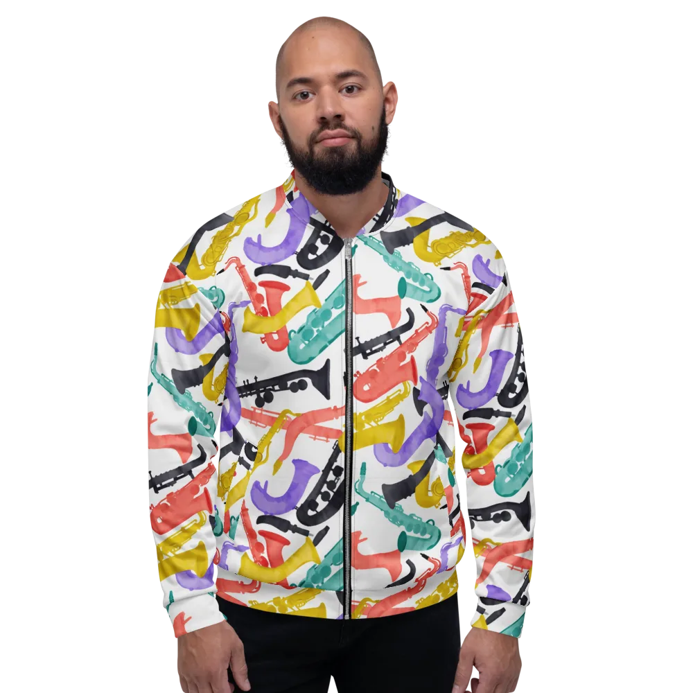 Watercolor Swing on Bomber Jacket — Front