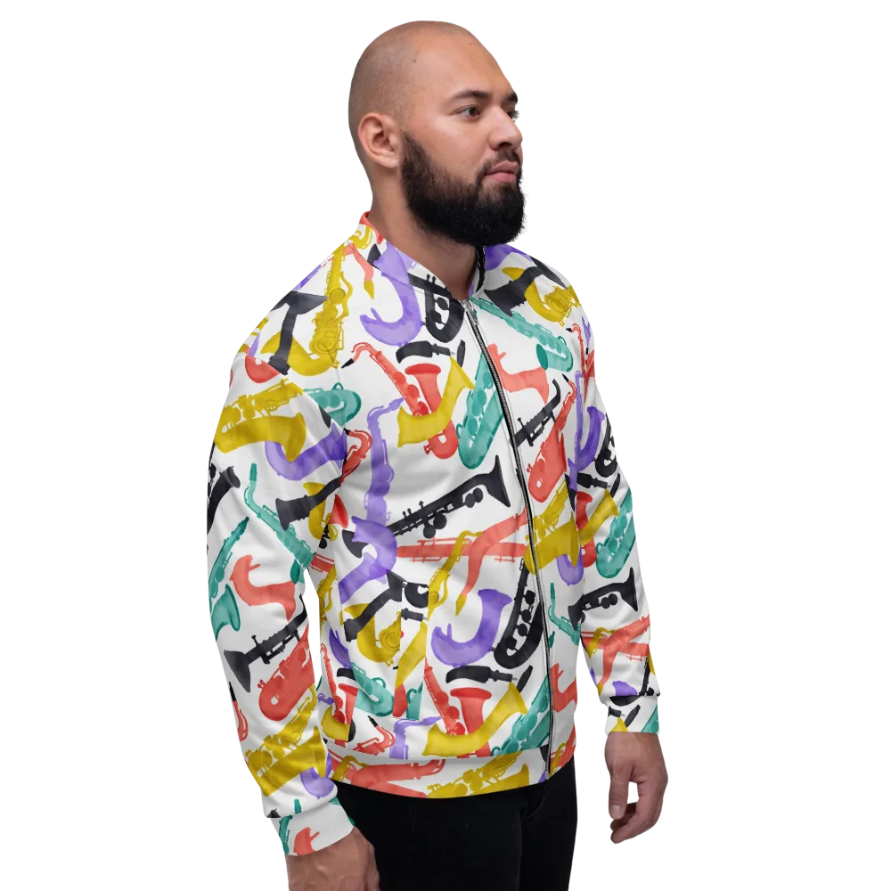 Watercolor Swing on Bomber Jacket — Right