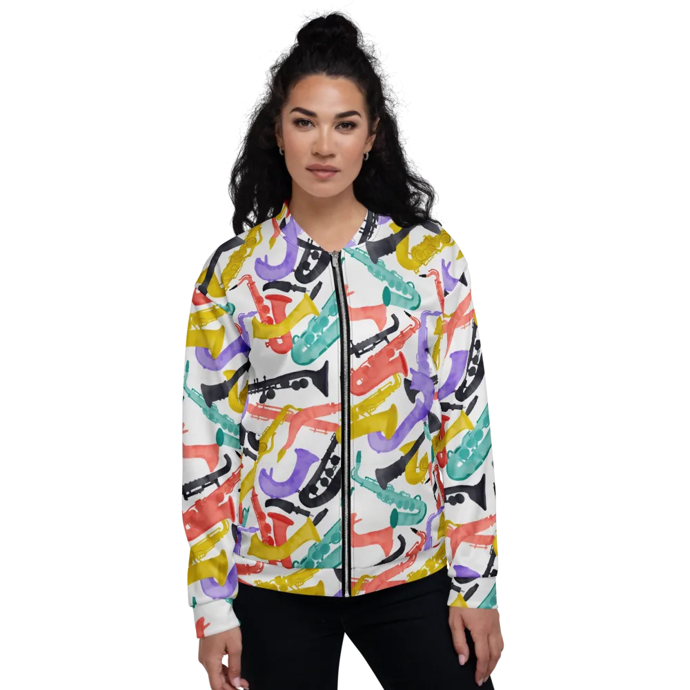 Watercolor Swing on Bomber Jacket — Front