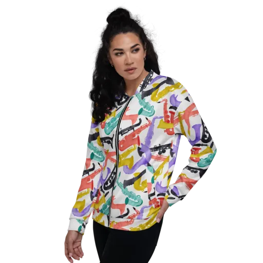 Watercolor Swing on a Bomber Jacket