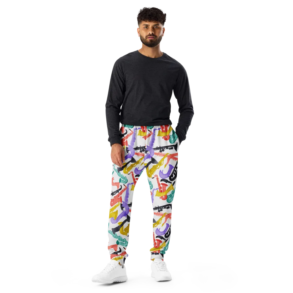 Watercolor Swing on Men's Joggers — Front