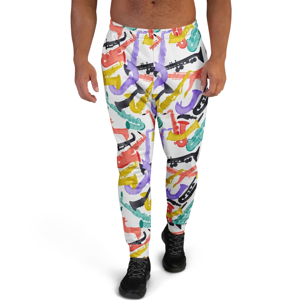 Watercolor Swing on Men's Joggers — Front
