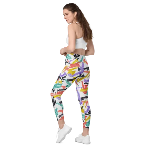 Watercolor Swing on a Leggings with Pockets