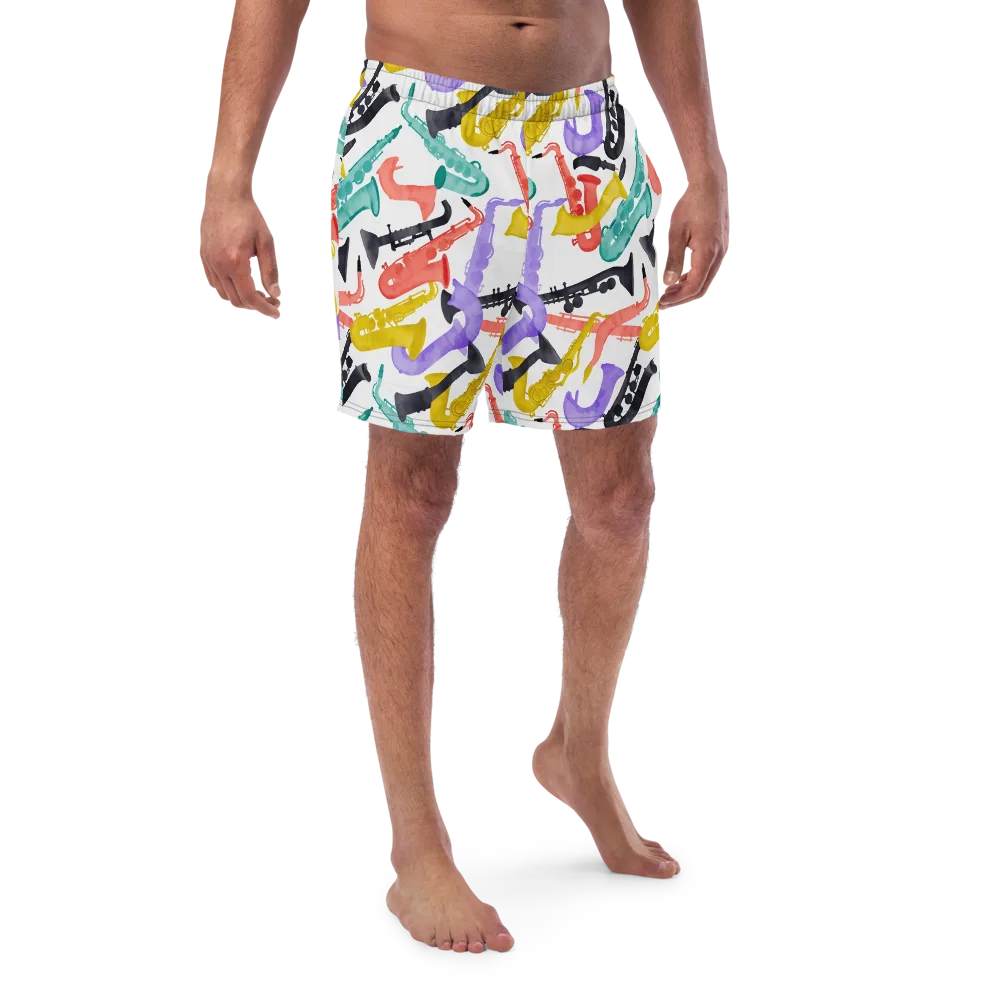 Watercolor Swing on Swim Trunks — Front