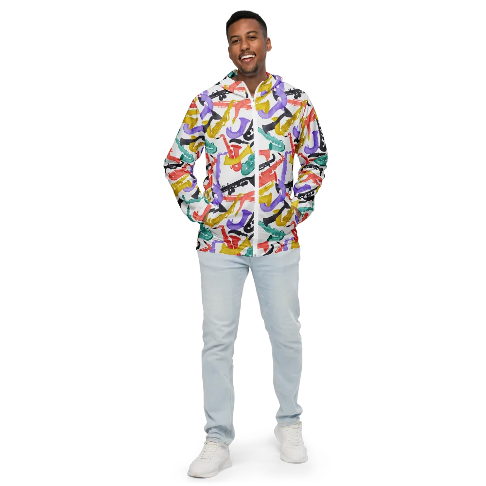 Watercolor Swing on Men's Windbreaker — Front