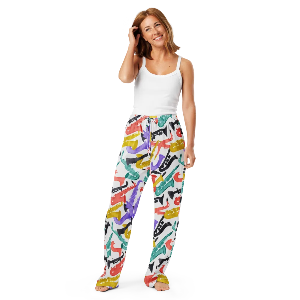 Watercolor Swing on Women's Pajama Pants — Front