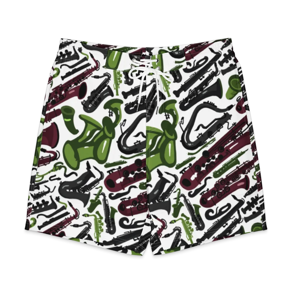Brass And Burgundy on Men's Board Shorts — Front