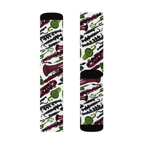 Brass And Burgundy on a Socks