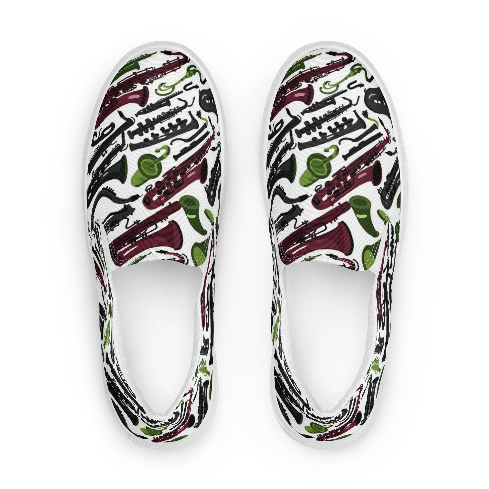 Brass And Burgundy on Women's Slip-On Canvas Shoes — Front