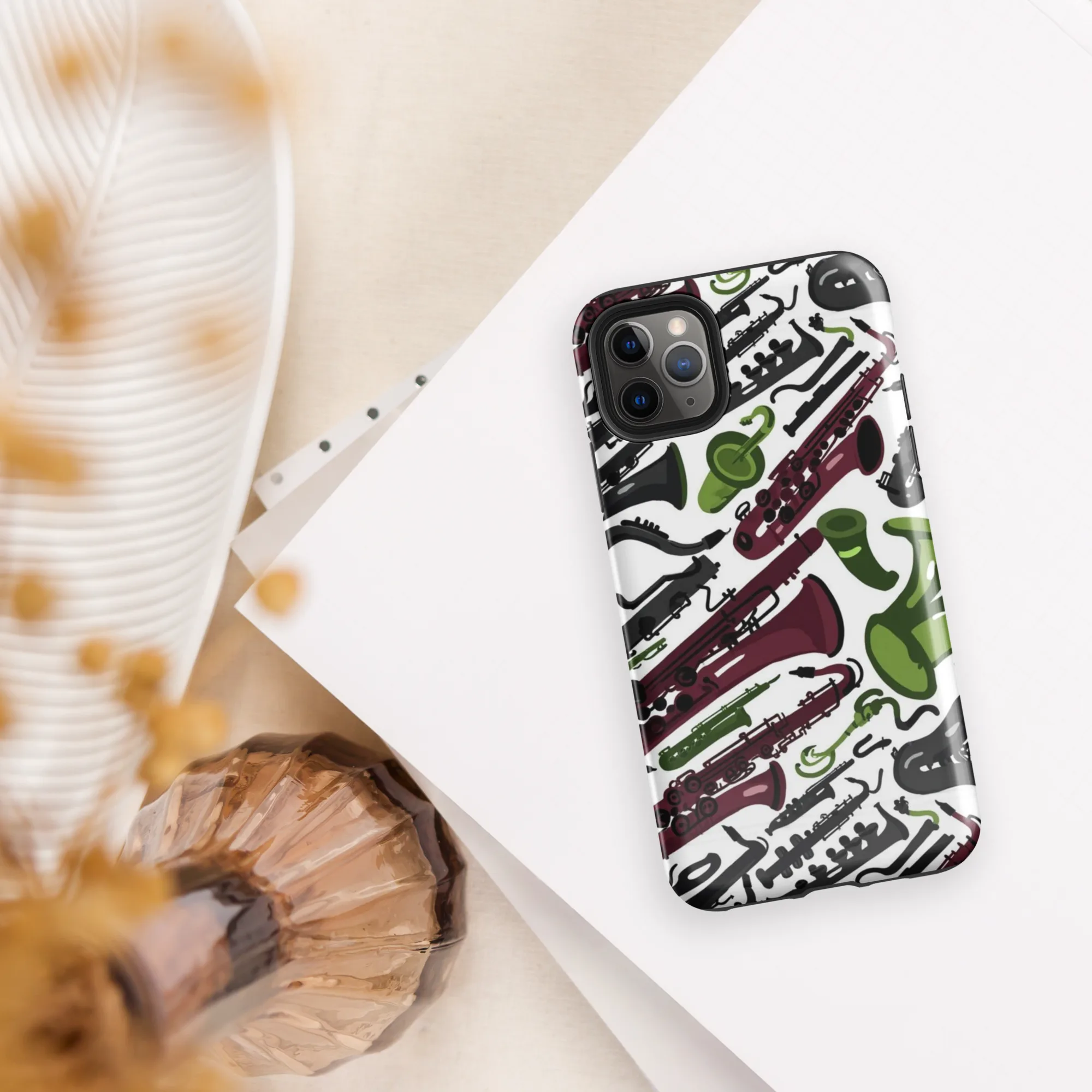 Brass And Burgundy on Tough Case for iPhone® — Front