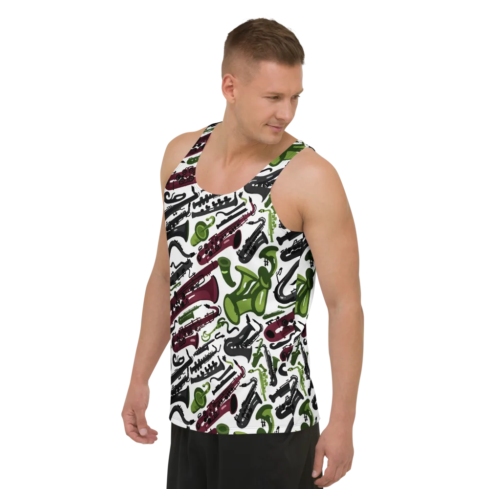Brass And Burgundy on Men's Tank Top — Left Front