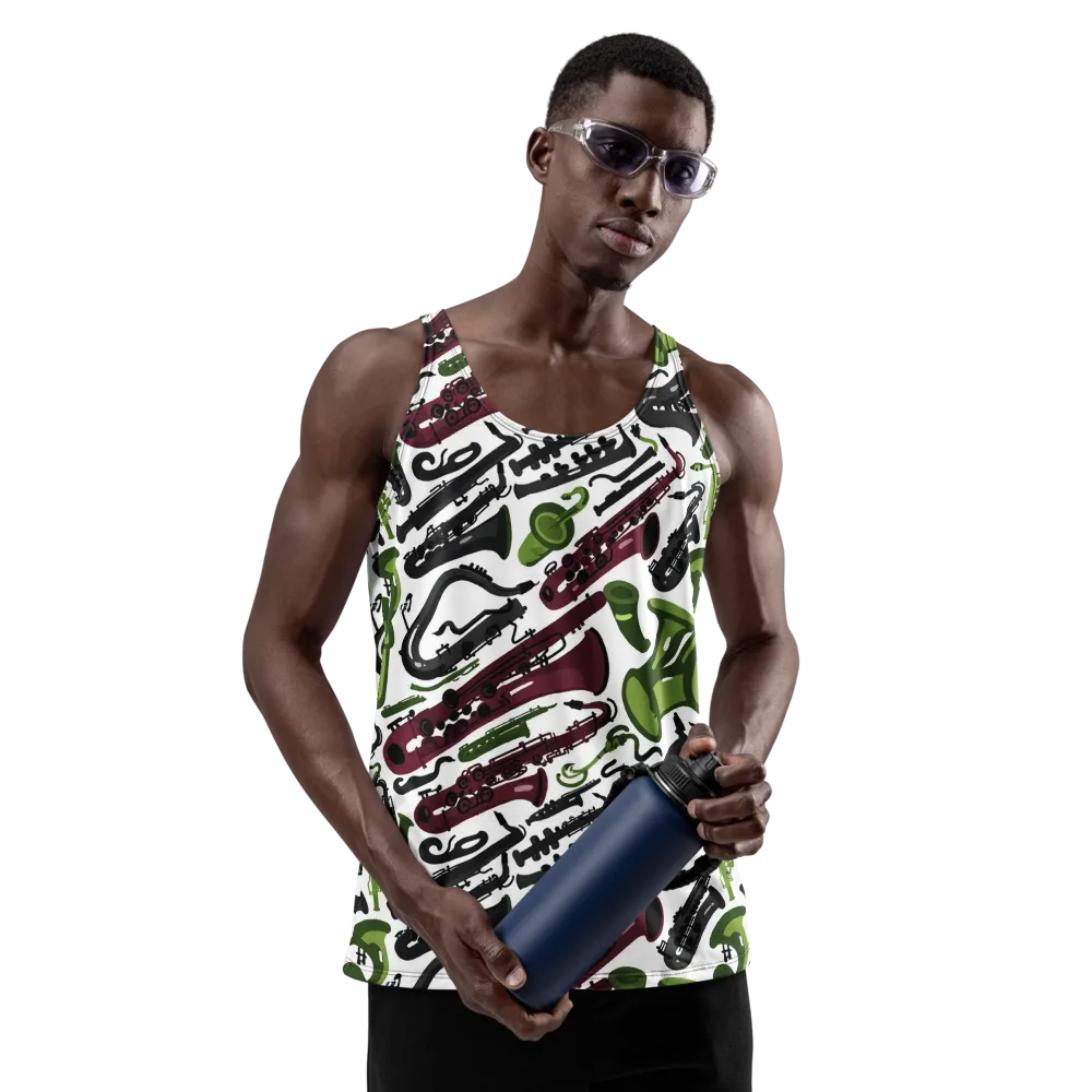 Brass And Burgundy on Men's Tank Top — Front