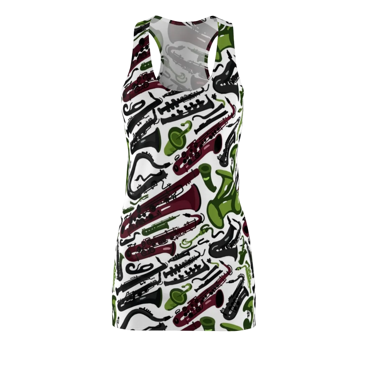 Brass And Burgundy on Racerback Dress — Front