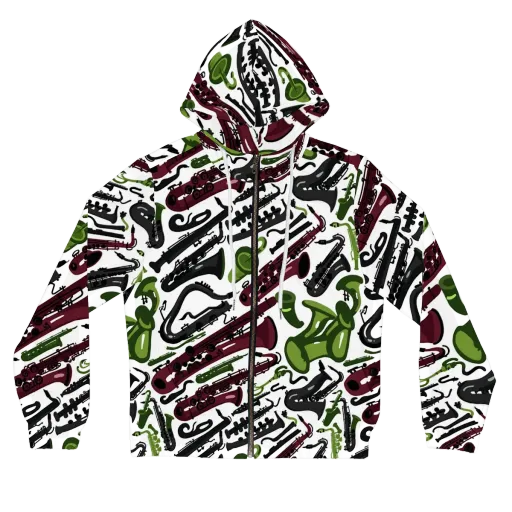 Brass And Burgundy on a Women's Full-Zip Hoodie