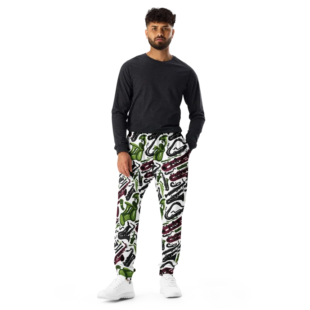 Brass And Burgundy on Men's Joggers — Front