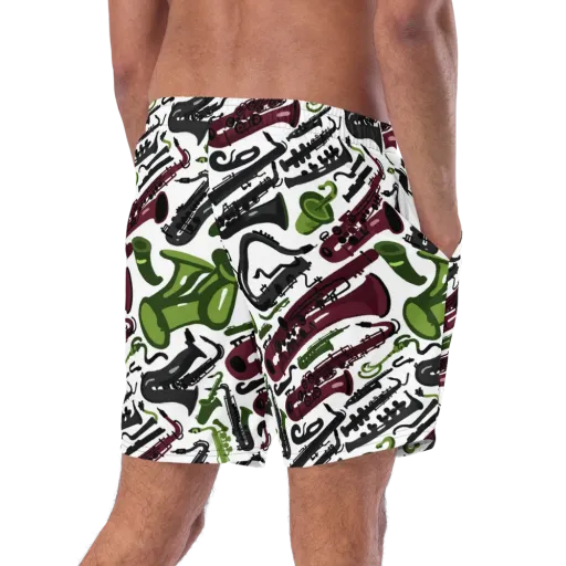 Brass And Burgundy on a Swim Trunks