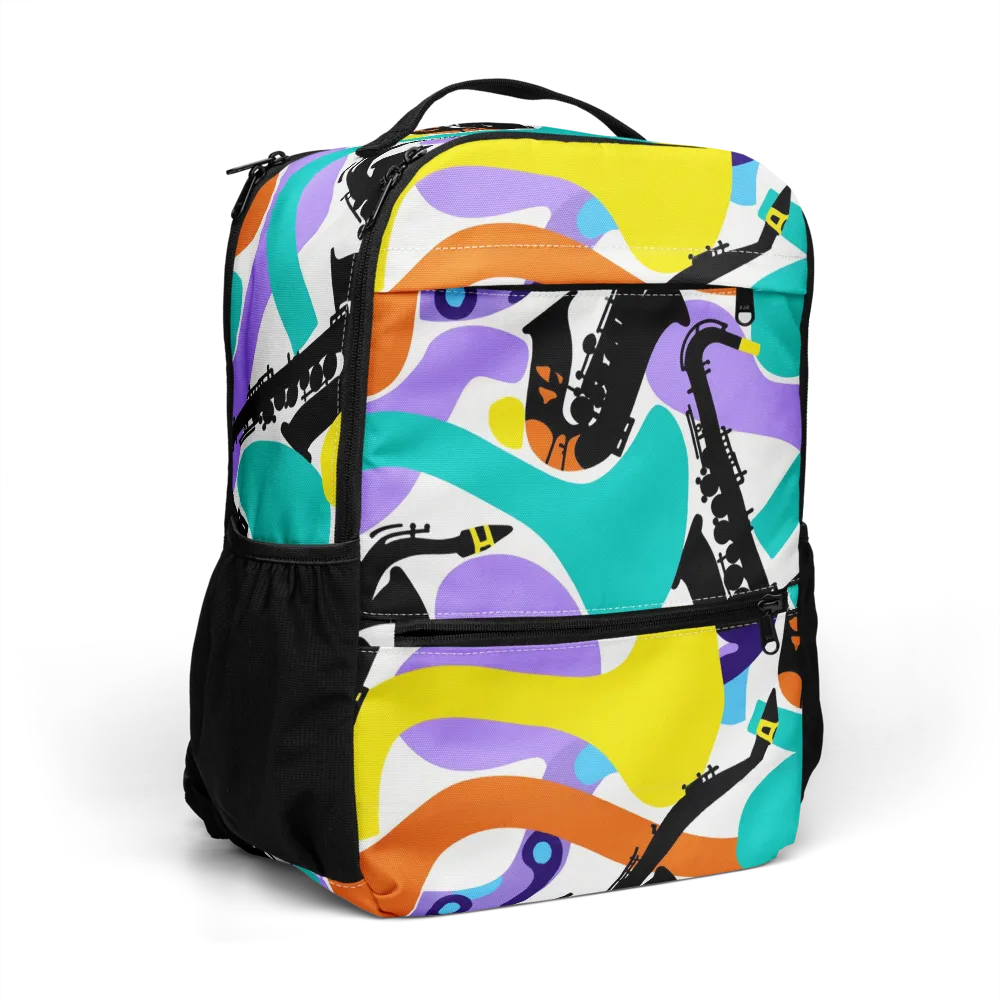 Neon Brass Parade on Utility Backpack — Right Front